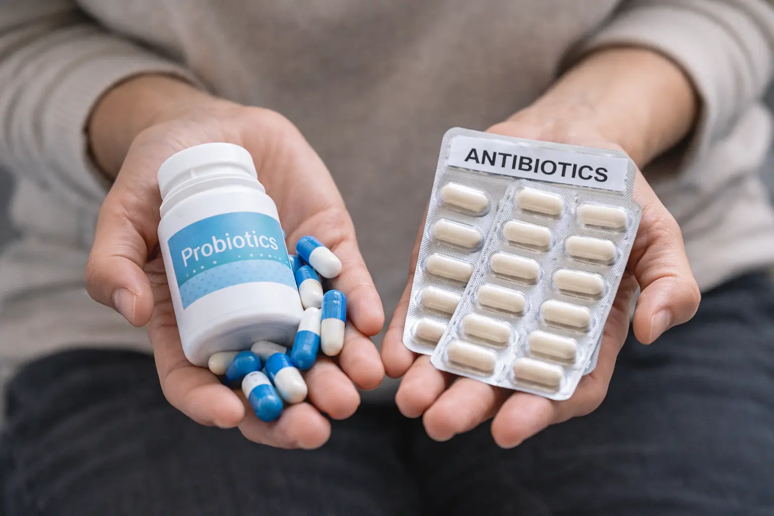 probiotics versus antibiotics overview page