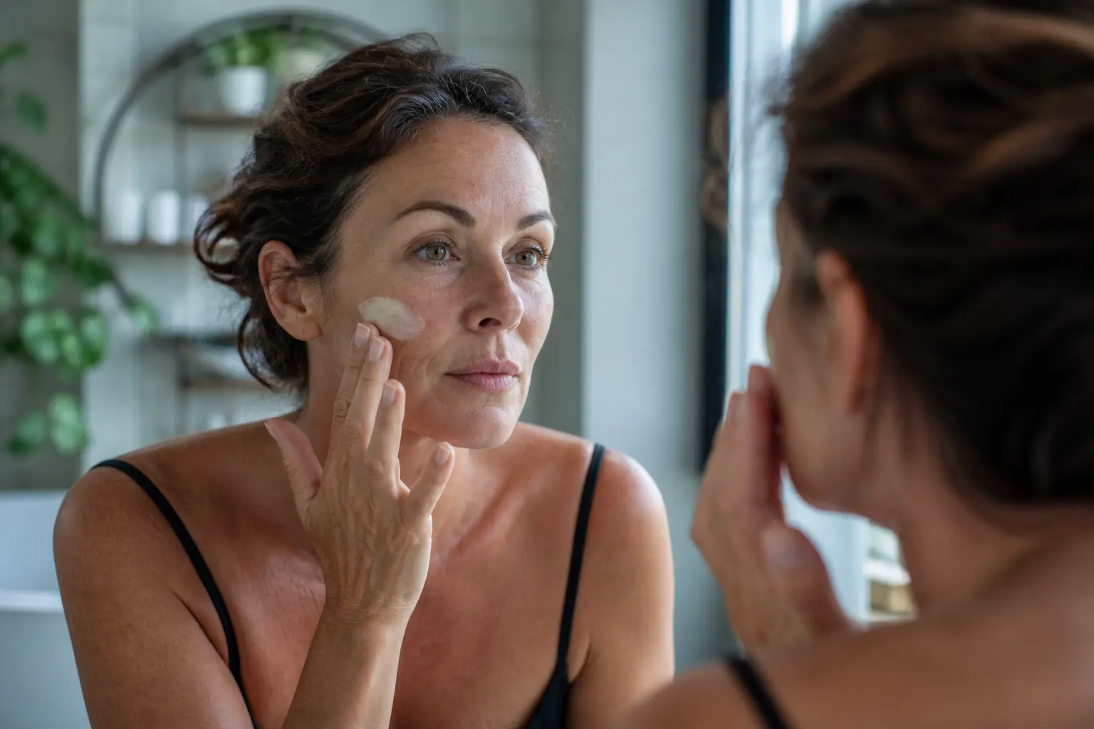 SPF sunscreen and anti-aging skin protection benefits